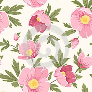 Hellebore anemone christmas rose floral pattern