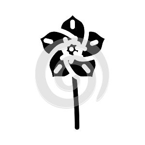 hellebore flower spring glyph icon vector illustration