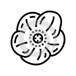 hellebore flower spring line icon vector illustration
