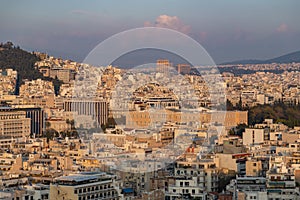 Hellenic Parliament at Sunset