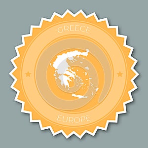 Hellenic Republic badge flat design.