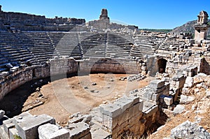 Hellenistic amphitheater remains in ancient Tlos. Turkey photo