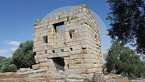 Hellenistic Tower, Alinda Ancient City.