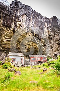 The Helleren houses in Jossingfjord, Norway photo