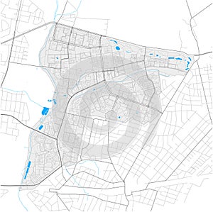 Hellersdorf, Berlin, Deutschland high detail vector map