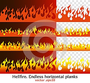 Hellfire, red flame elements for the endless border
