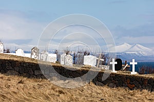 Hellnar cemetery in Iceland