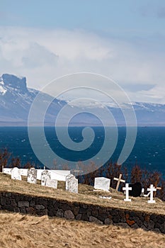Hellnar cemetery in Iceland photo
