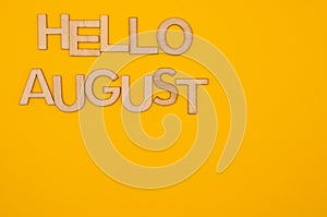 hello august illustration background