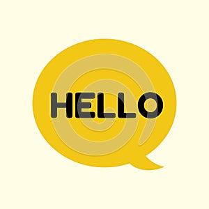 Hello bubble, speech message, vector, illustration