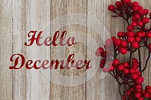 Hello December message