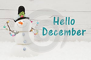 Hello December message