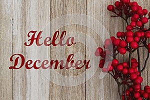 Hello December message photo