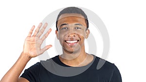 Hello Gesture by Black Man, Waving Hand