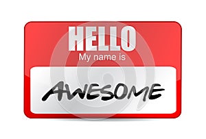 Hello I am awesome tag. Illustration design