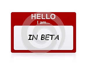 Hello i am beta tester Name Tag