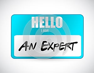 Hello I am an expert name tag illustration design