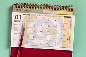 Hello January. January 2024 calendar for planning on your desktop.