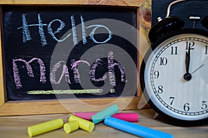 Hello march. Back to school concept.