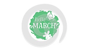 Hello March motion graphic