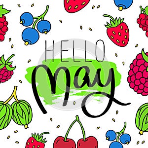 Hello, may. Fashionable calligraphy.