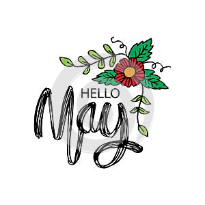 Hello may hand lettering.