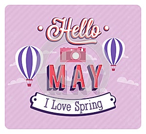 Hello may typographic design.