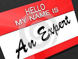 Hello My Name is An Expert. photo