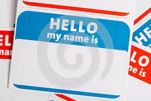 Hello my name is name badge paper aticker