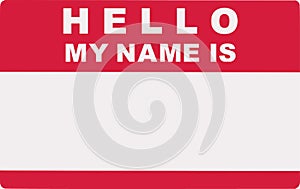 Hello. My name is. Tag Lable. photo