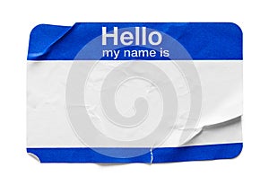 Hello My Name Is Tag Used