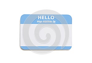 Hello Name Tag photo