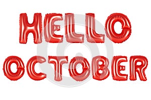 Hello october, red color