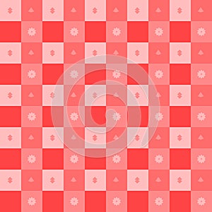 Hello red plaid baby polka dot tartan textile icons decoration pattern seamless abstract background texture vector illustration