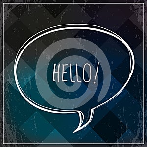 Hello sign, type, text