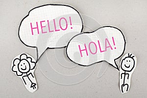 Hello Spanish Language Speaking Hola photo