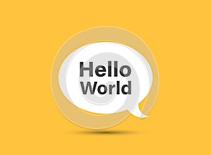 Hello speech bubble icon in flat style. Hi message vector illustration on isolated background. Welcome sign business concept