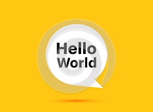 Hello speech bubble icon in flat style. Hi message vector illustration on isolated background. Welcome sign business concept