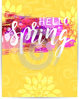 Hello spring background