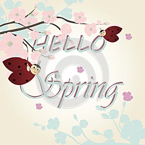 Hello spring background