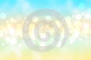 Hello spring background. Abstract delicate bright spring or summer landscape texture with natural yellow white bokeh lights,