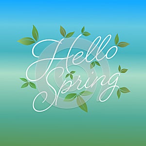 Hello Spring background illustration