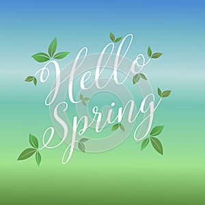 Hello Spring background illustration