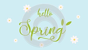Hello Spring background, vector background