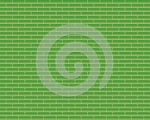 Hello spring season green textured backdrop brick wall background wallpaper pattern vector illustration