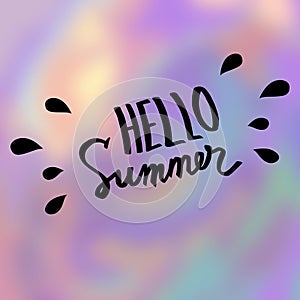 Hello summer. Abstract vector blurred background