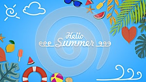 Hello summer background abstrct design