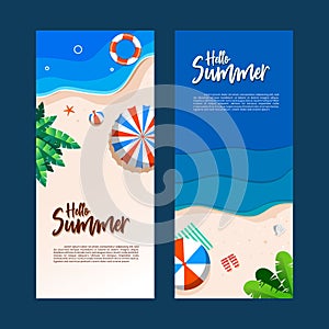 Hello summer for banner design