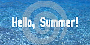 Hello summer banner for social media