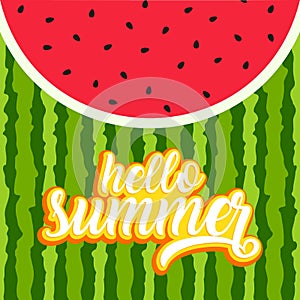 Hello summer greeting card